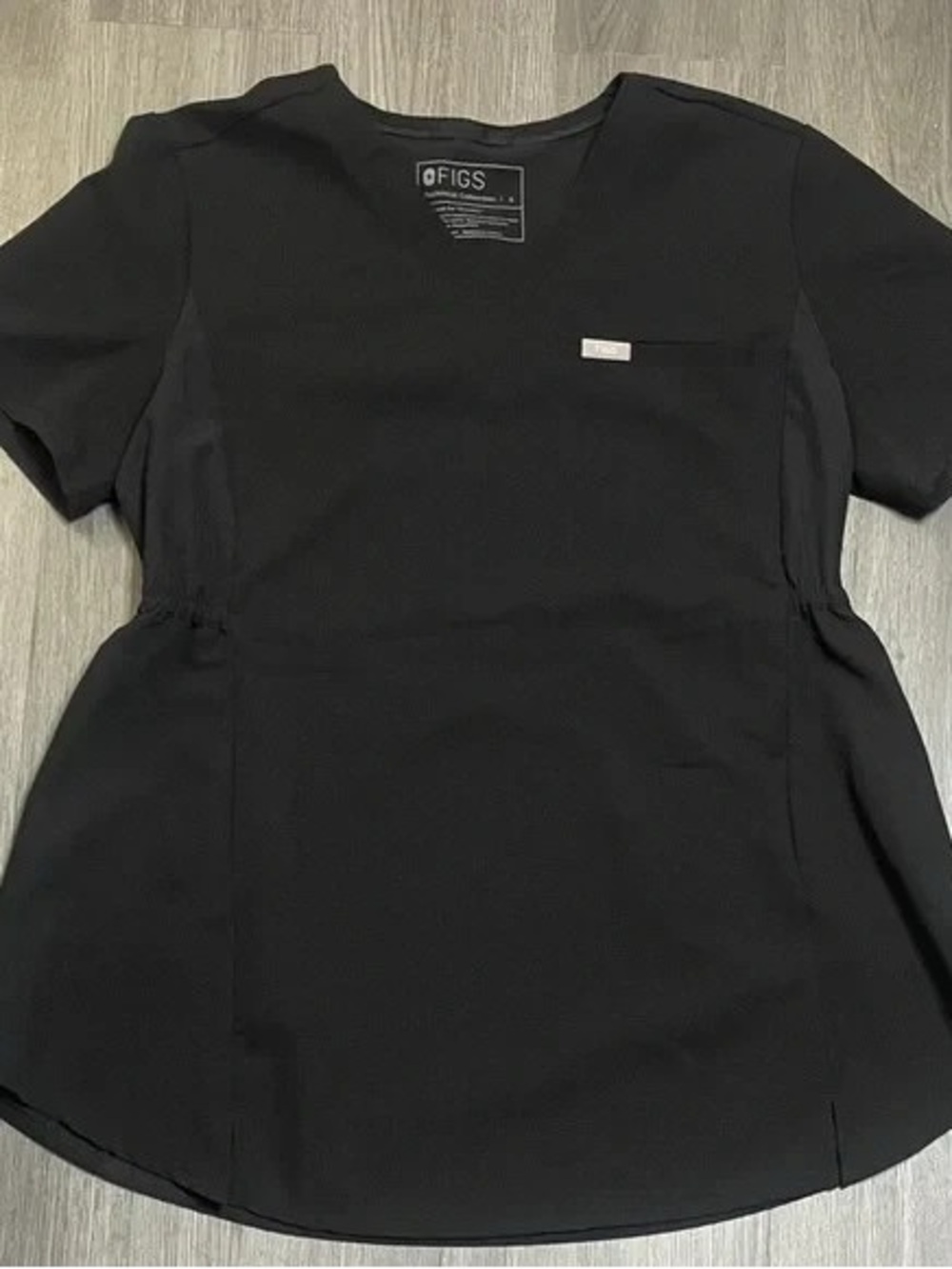 NWOT Black V-Neck Maternity Scrub Top Size M - Picture 4 of 6